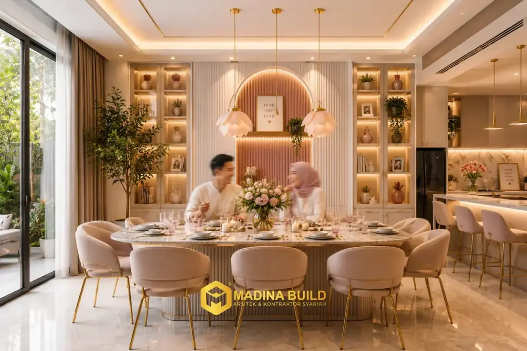 Furniture custom ruang makan siap pakai - Jasa Furniture Custom oleh Madina Build